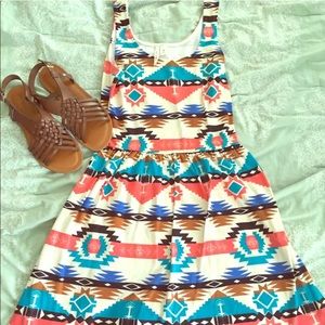 Francesca's Miami Brand Fit and Flare Dress